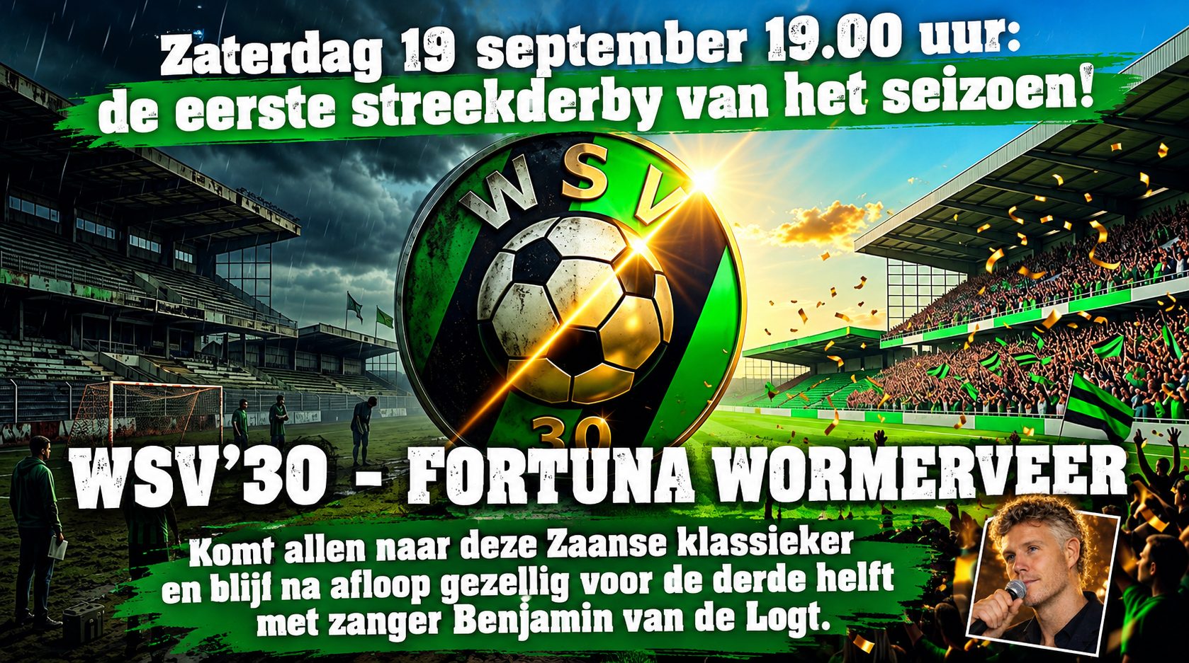 ZATERDAG A.S. START COMPETITIE MET WSV - FORTUNA WORMERVEER!